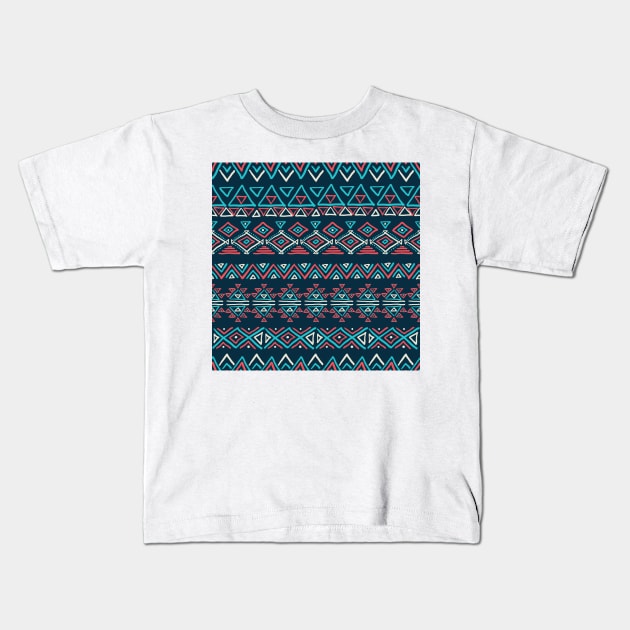 Set of geometric seamless patterns Kids T-Shirt by Olga Berlet